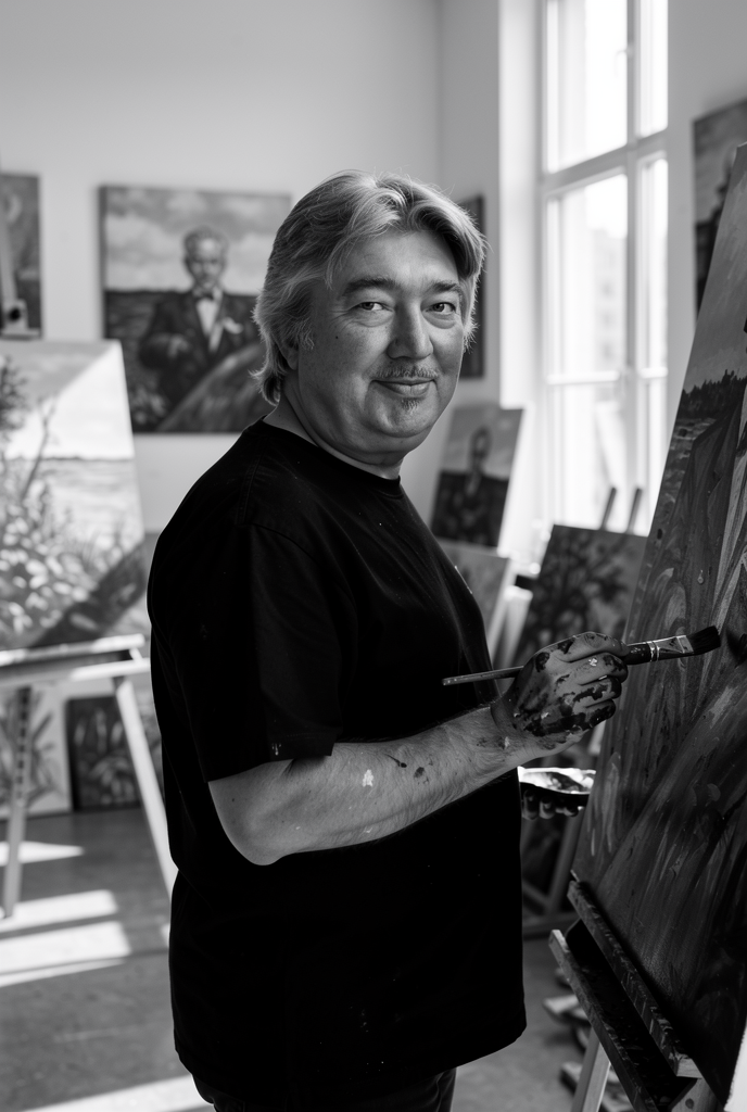 Tom Baumann im Atelier